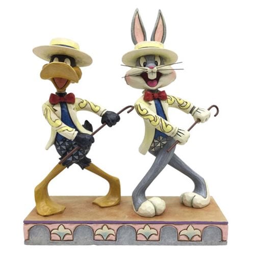 Looney Tunes Jim Shore Bugs Bunny and Daffy Duck On with the Show Statue